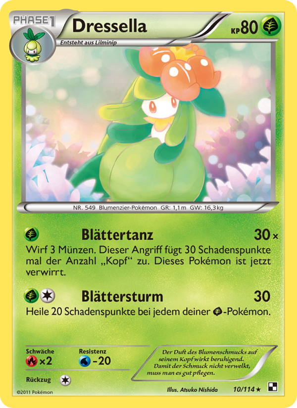 Dressella 10 — Black & White (German Pokémon TCG card)