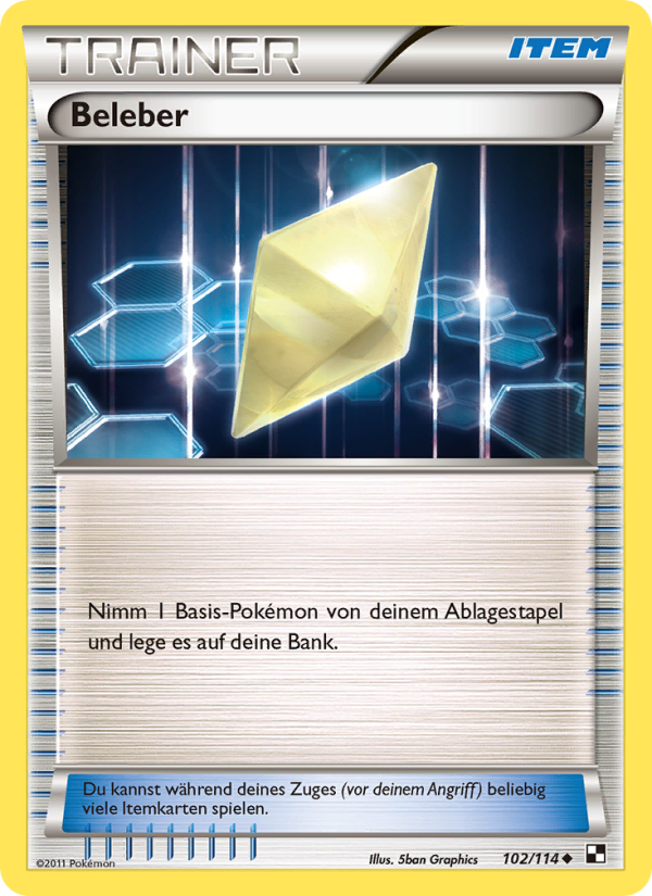 Beleber 102 — Black & White (German Pokémon TCG card)