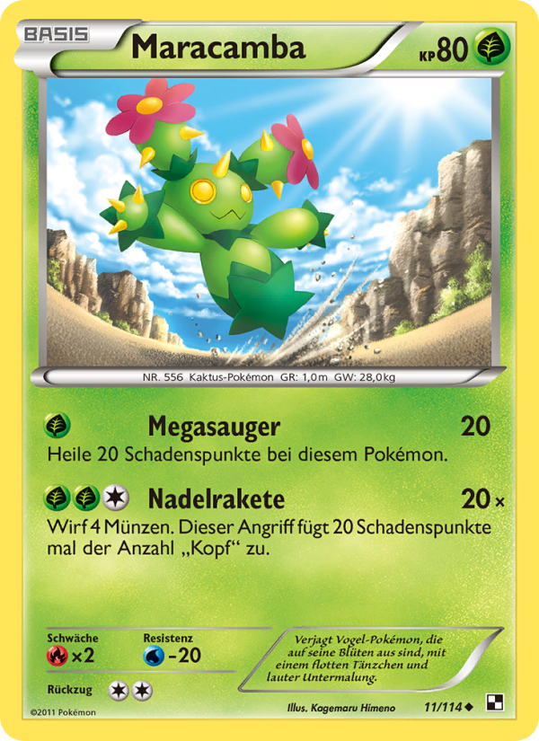 Maracamba 11 — Black & White (German Pokémon TCG card)