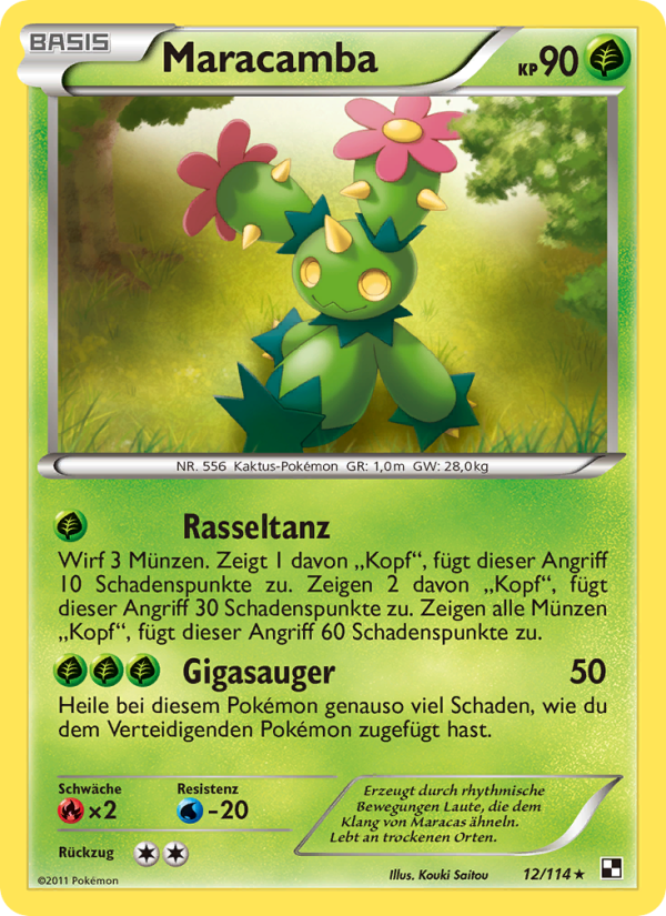 Maracamba 12 — Black & White (German Pokémon TCG card)