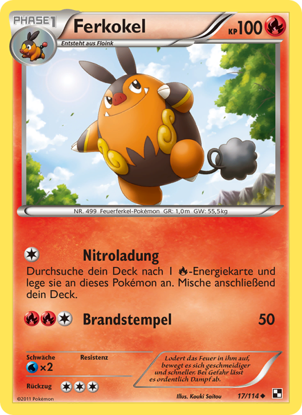 Ferkokel 17 — Black & White (German Pokémon TCG card)