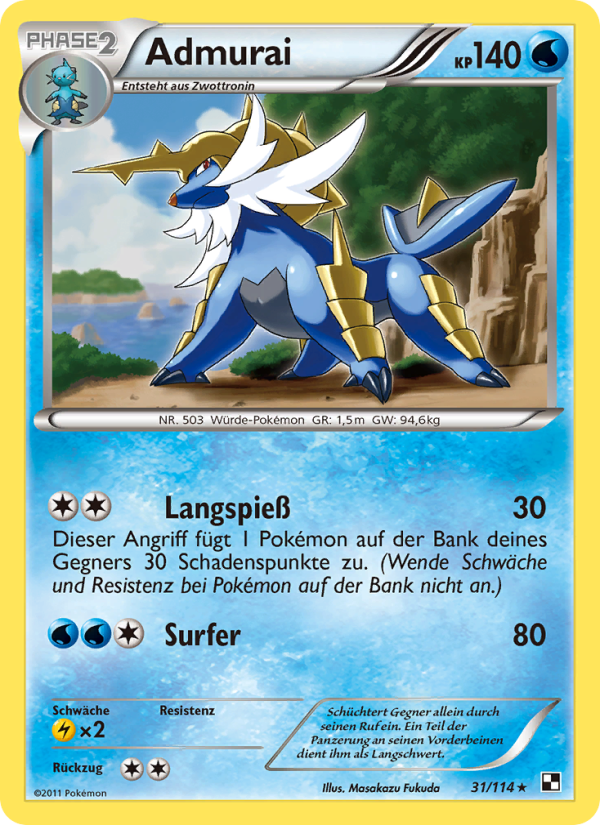 Admurai 31 — Black & White (German Pokémon TCG card)