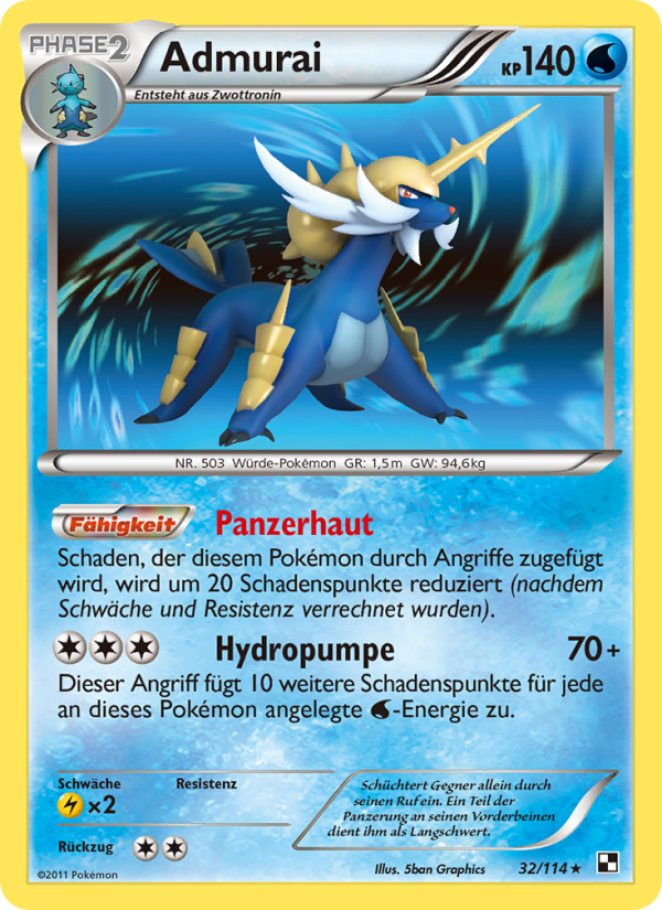 Admurai 32 — Black & White (German Pokémon TCG card)