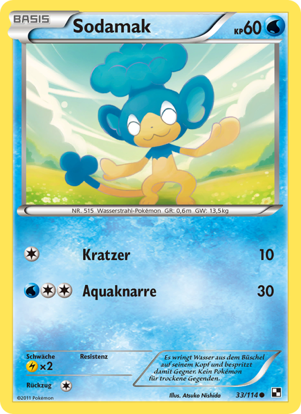 Sodamak 33 — Black & White (German Pokémon TCG card)
