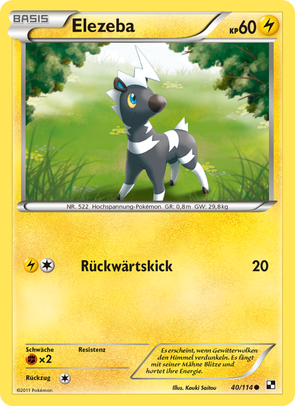Elezeba 40 — Black & White (German Pokémon TCG card)