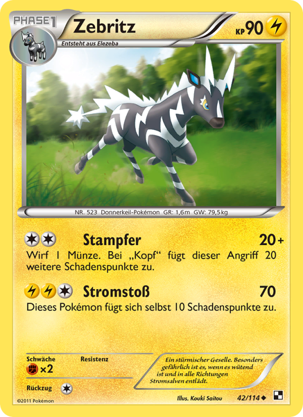 Zebritz 42 — Black & White (German Pokémon TCG card)