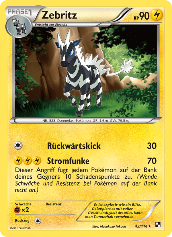 Zebritz 43 — Black & White (German Pokémon TCG card)