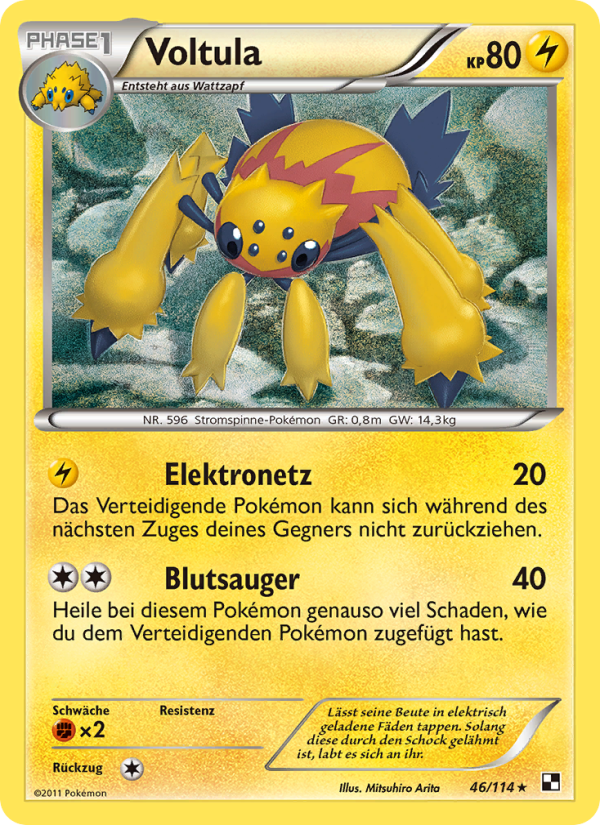 Voltula 46 — Black & White (German Pokémon TCG card)