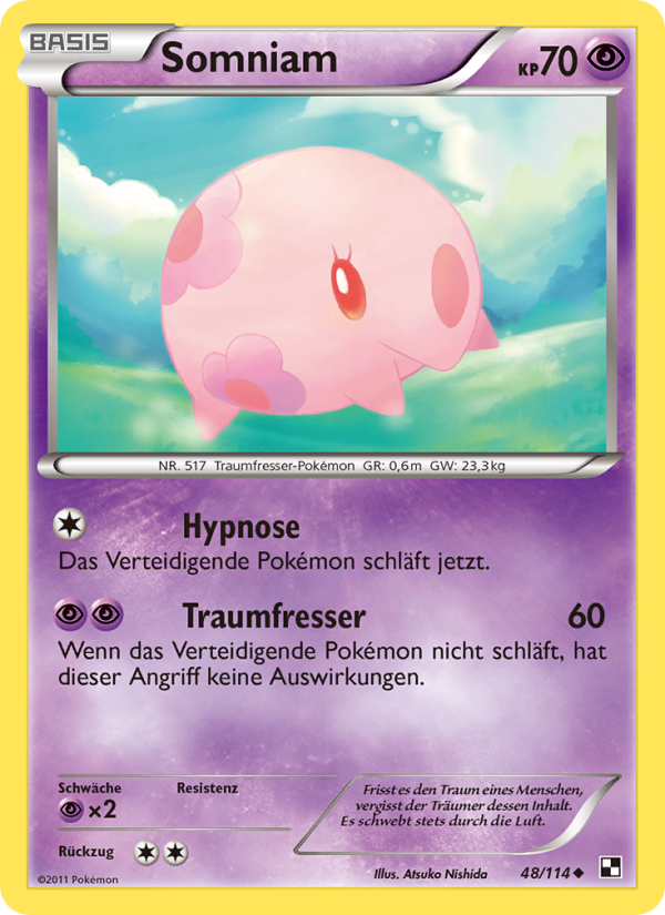 Somniam 48 — Black & White (German Pokémon TCG card)