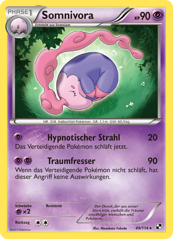 Somnivora 49 — Black & White (German Pokémon TCG card)