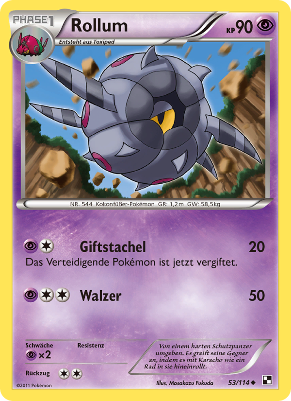 Rollum 53 — Black & White (German Pokémon TCG card)