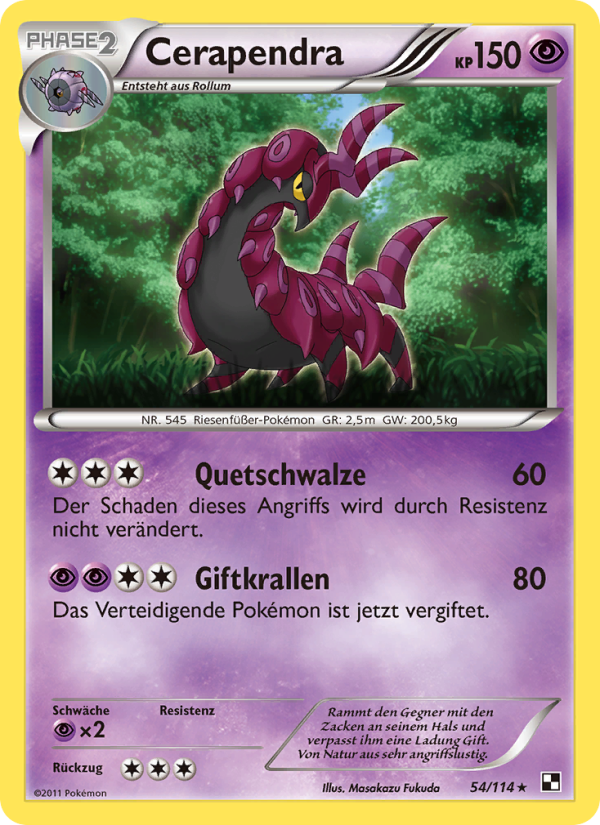 Cerapendra 54 — Black & White (German Pokémon TCG card)