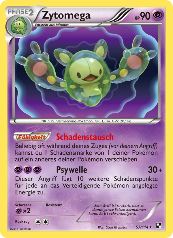 Zytomega 57 — Black & White (German Pokémon TCG card)