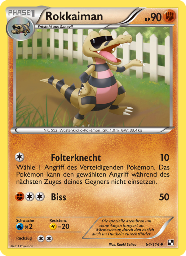 Rokkaiman 64 — Black & White (German Pokémon TCG card)