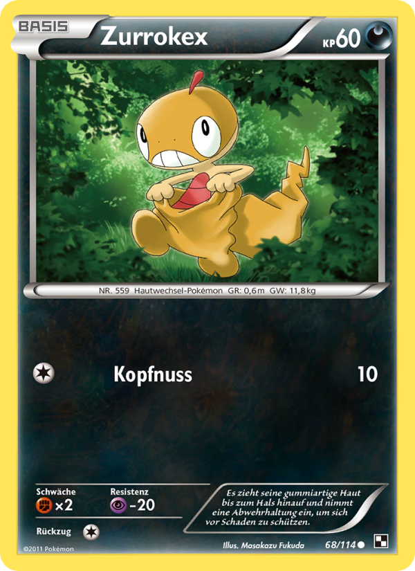 Zurrokex 68 — Black & White (German Pokémon TCG card)