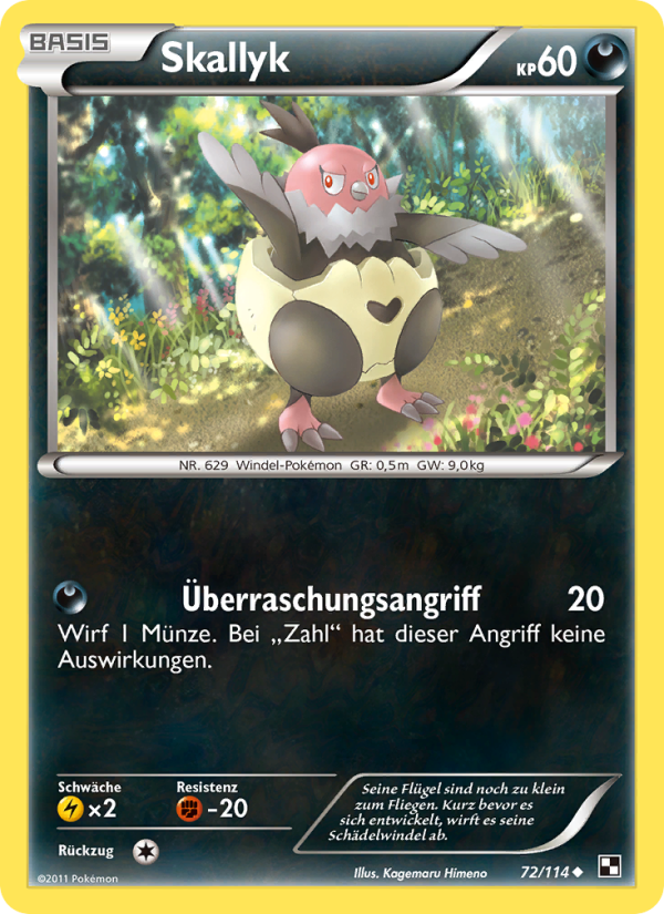 Skallyk 72 — Black & White (German Pokémon TCG card)