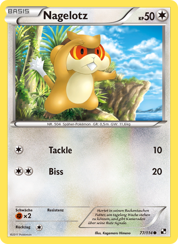 Nagelotz 77 — Black & White (German Pokémon TCG card)