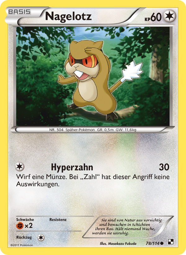 Nagelotz 78 — Black & White (German Pokémon TCG card)
