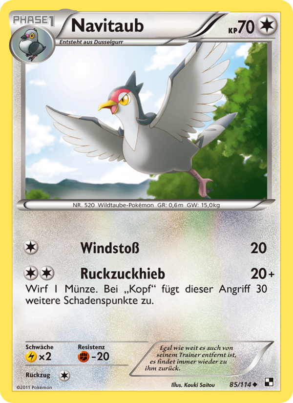 Navitaub 85 — Black & White (German Pokémon TCG card)