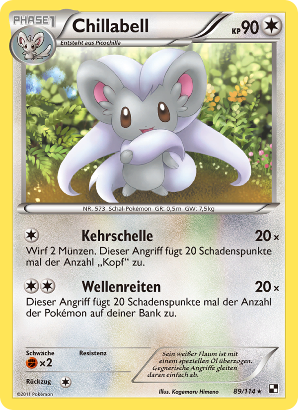 Chillabell 89 — Black & White (German Pokémon TCG card)
