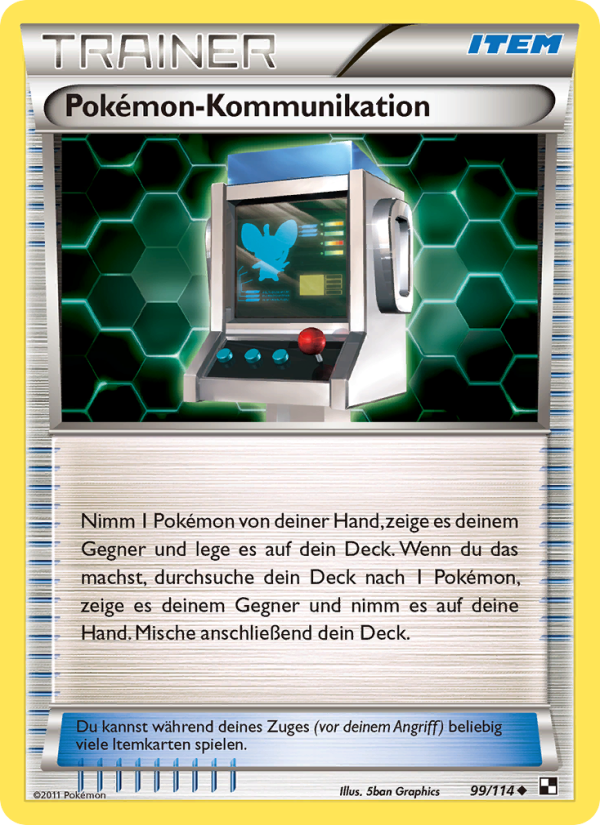 Pokémon-Kommunikation 99 — Black & White (German Pokémon TCG card)