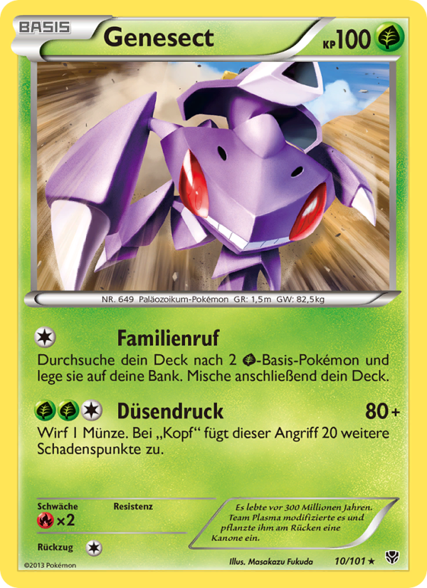 Genesect 10 — Plasma Blast (German Pokémon TCG card)