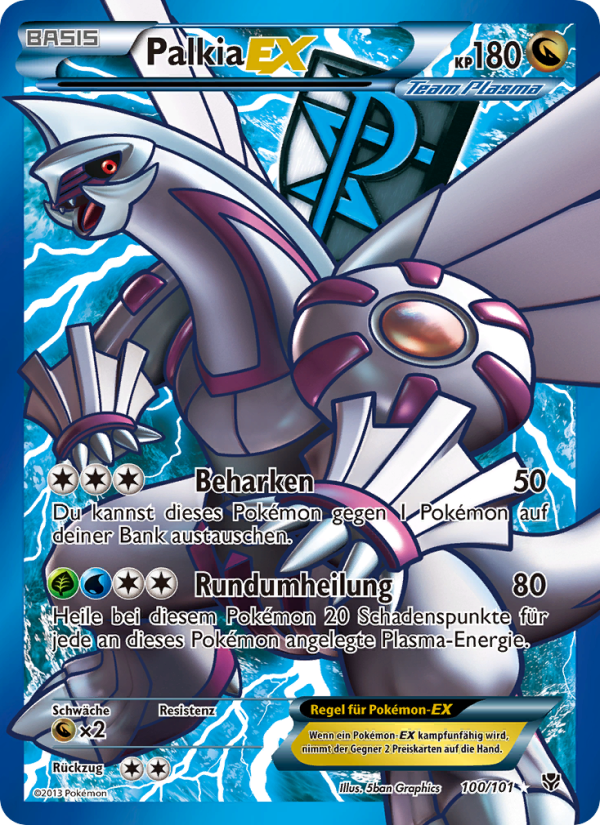 Palkia-EX 100 — Plasma Blast (German Pokémon TCG card)