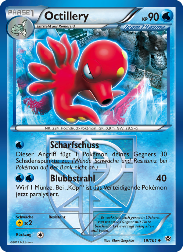 Octillery 19 — Plasma Blast (German Pokémon TCG card)