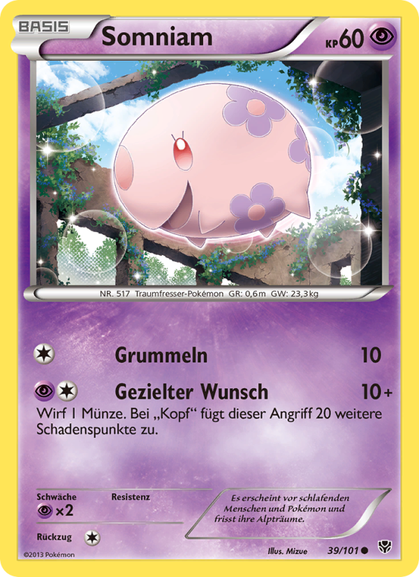 Somniam 39 — Plasma Blast (German Pokémon TCG card)