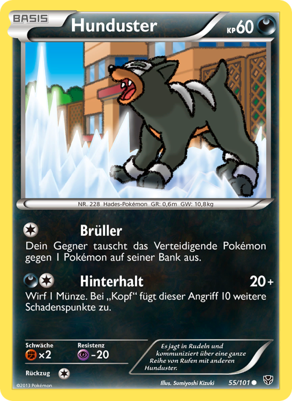Hunduster 55 — Plasma Blast (German Pokémon TCG card)