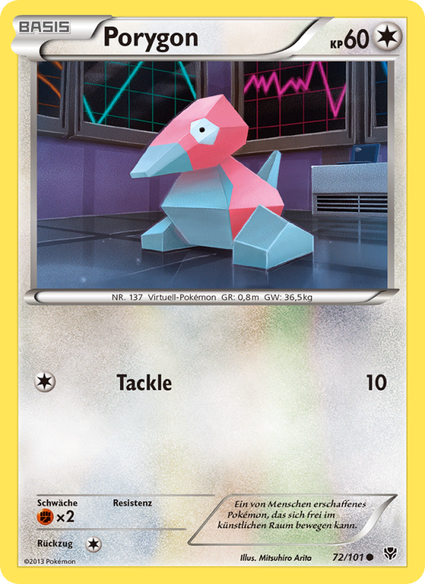 Porygon 72 — Plasma Blast (German Pokémon TCG card)