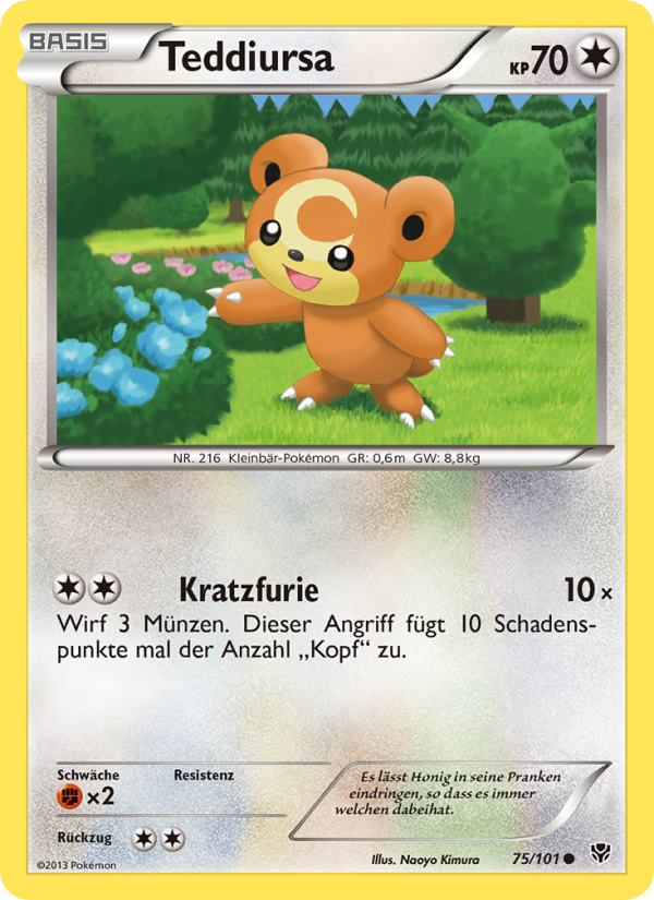 Teddiursa 75 — Plasma Blast (German Pokémon TCG card)