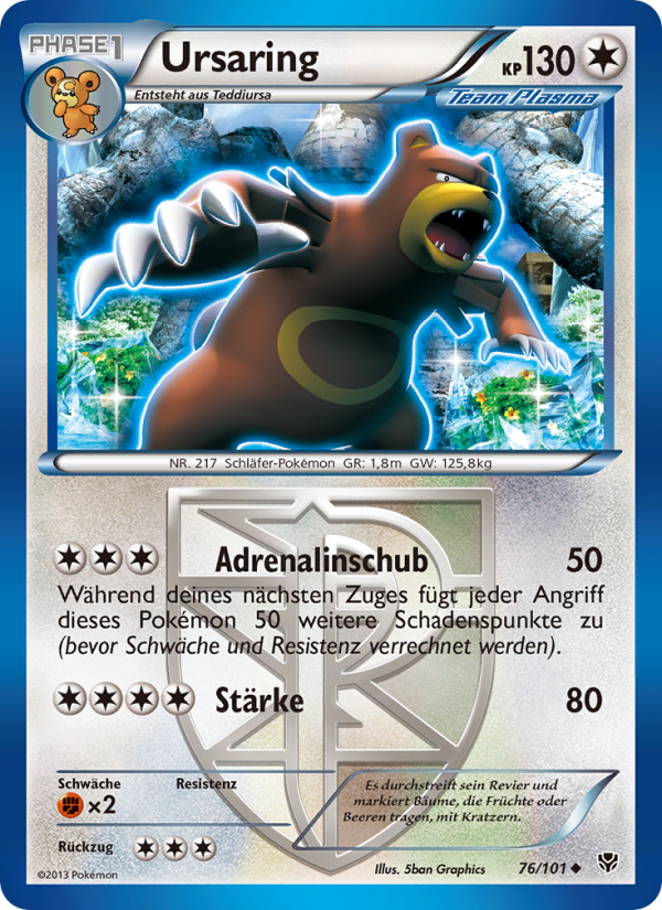 Ursaring 76 — Plasma Blast (German Pokémon TCG card)