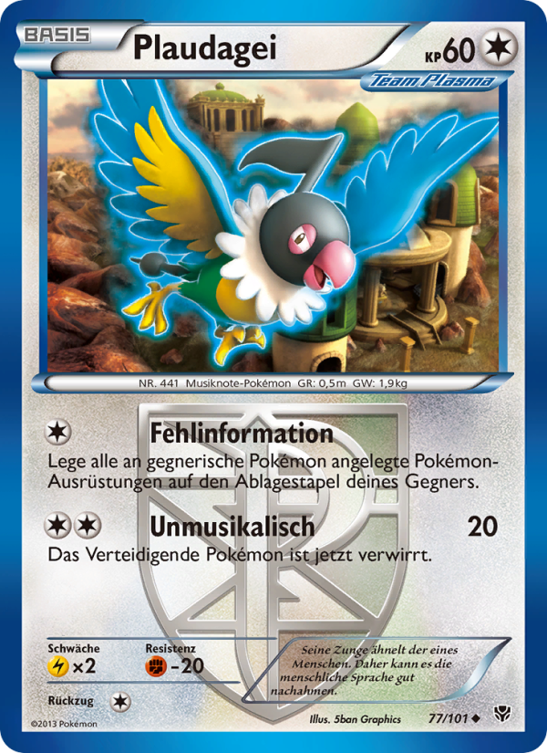Plaudagei 77 — Plasma Blast (German Pokémon TCG card)