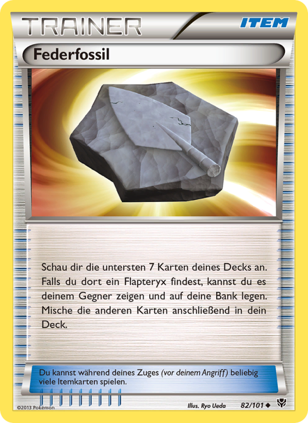 Federfossil 82 — Plasma Blast (German Pokémon TCG card)