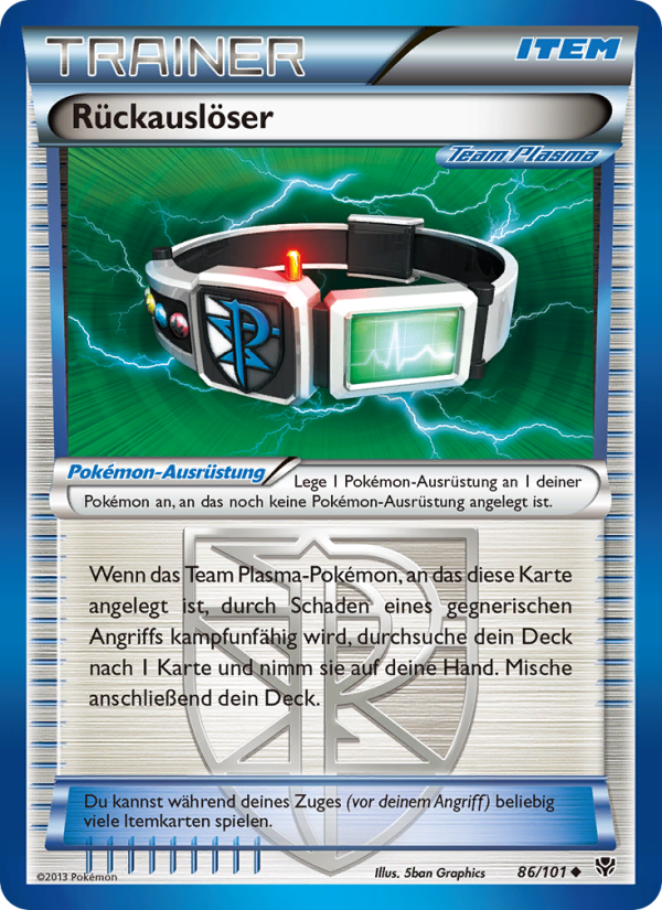 Rückauslöser 86 — Plasma Blast (German Pokémon TCG card)
