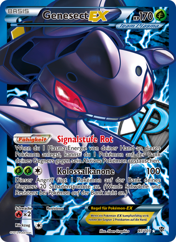 Genesect-EX 97 — Plasma Blast (German Pokémon TCG card)
