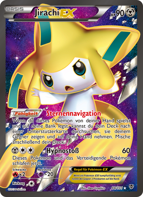 Jirachi-EX 98 — Plasma Blast (German Pokémon TCG card)