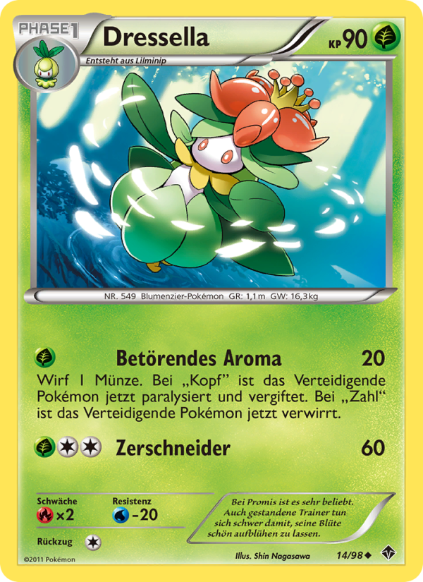 Dressella 14 — Emerging Powers (German Pokémon TCG card)