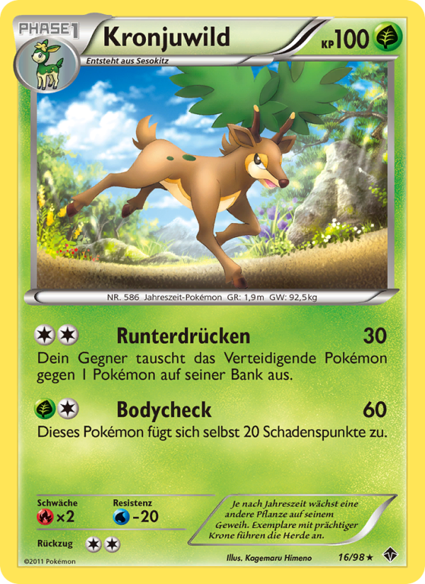 Kronjuwild 16 — Emerging Powers (German Pokémon TCG card)
