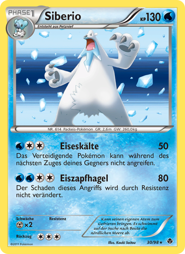 Siberio 30 — Emerging Powers (German Pokémon TCG card)