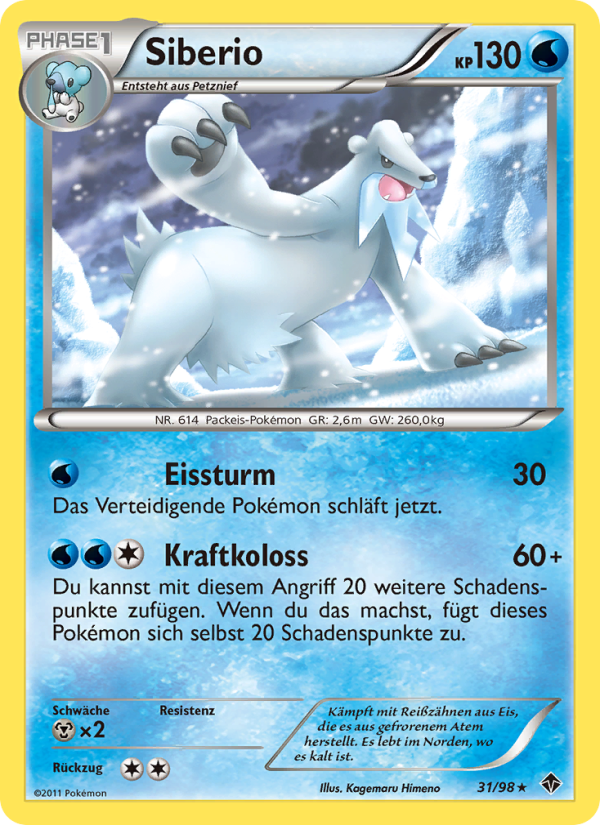 Siberio 31 — Emerging Powers (German Pokémon TCG card)