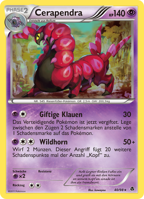 Cerapendra 40 — Emerging Powers (German Pokémon TCG card)