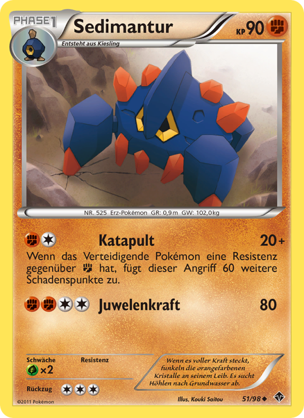 Sedimantur 51 — Emerging Powers (German Pokémon TCG card)