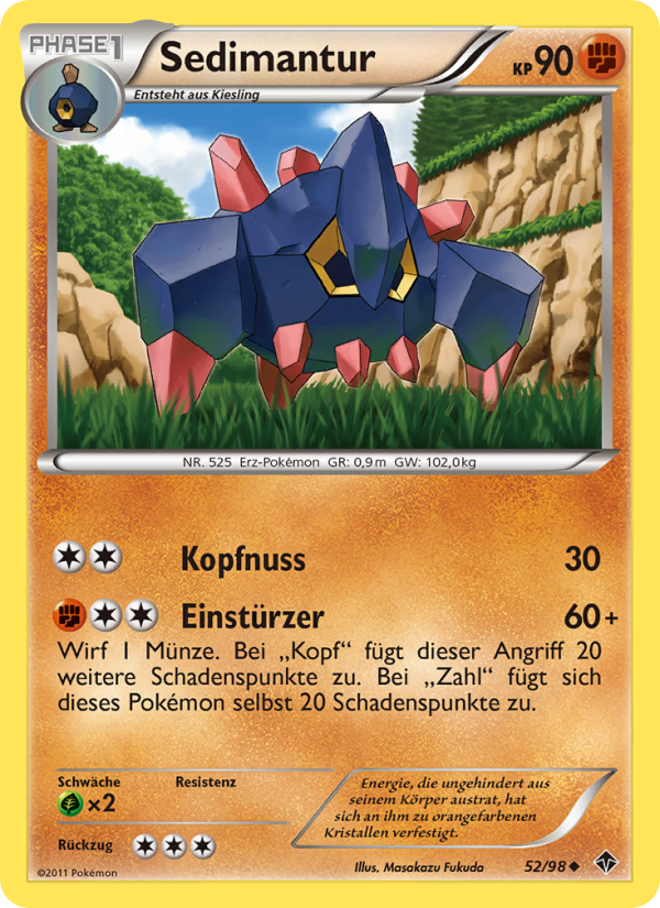 Sedimantur 52 — Emerging Powers (German Pokémon TCG card)