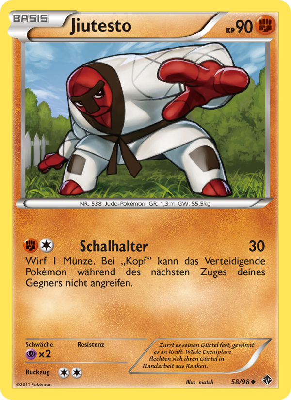 Jiutesto 58 — Emerging Powers (German Pokémon TCG card)