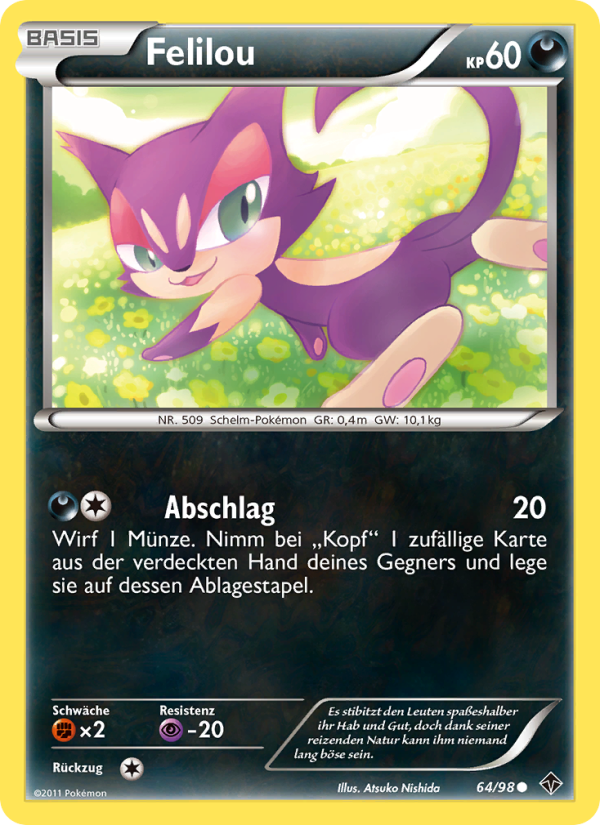Felilou 64 — Emerging Powers (German Pokémon TCG card)