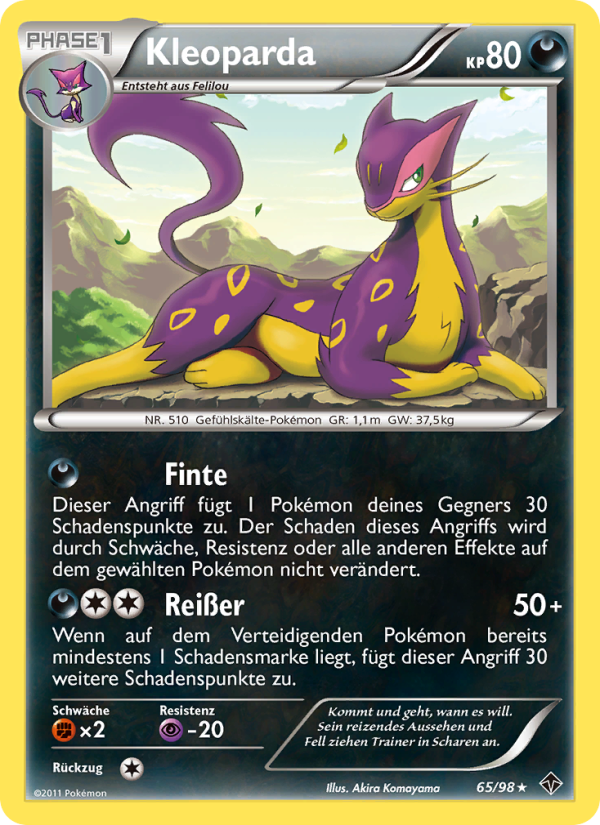 Kleoparda 65 — Emerging Powers (German Pokémon TCG card)