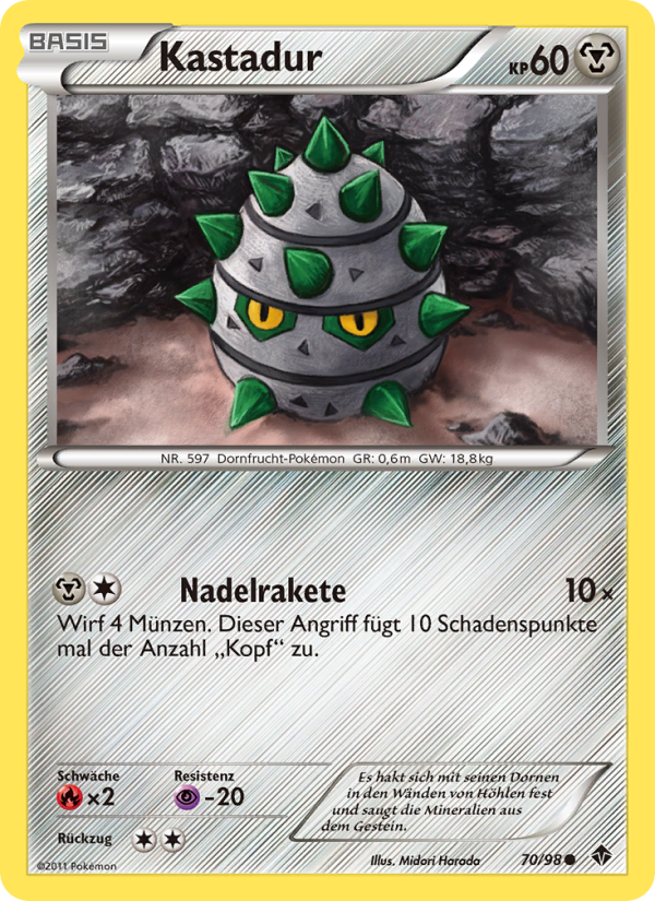 Kastadur 70 — Emerging Powers (German Pokémon TCG card)
