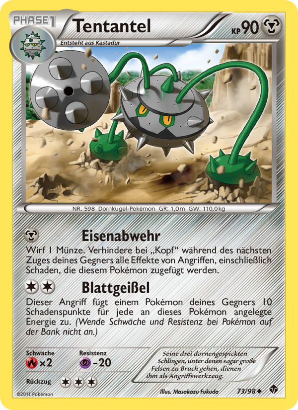 Tentantel 73 — Emerging Powers (German Pokémon TCG card)